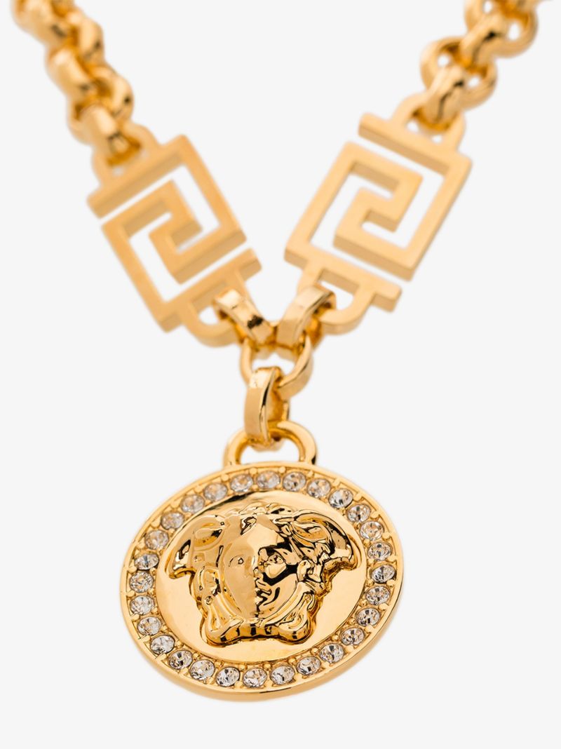 Gold-tone Medusa Rolo Chain Bracelet