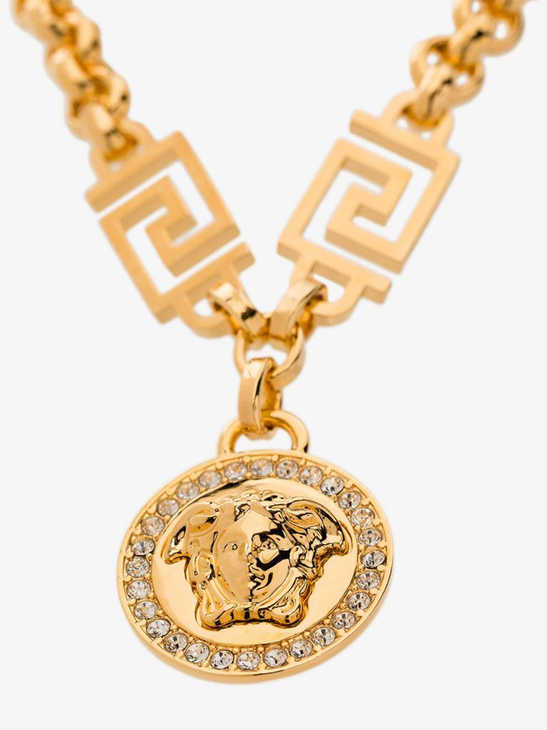 Gold-tone Medusa Rolo Chain Bracelet