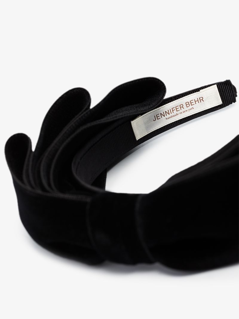Black Kayta Bow Headband