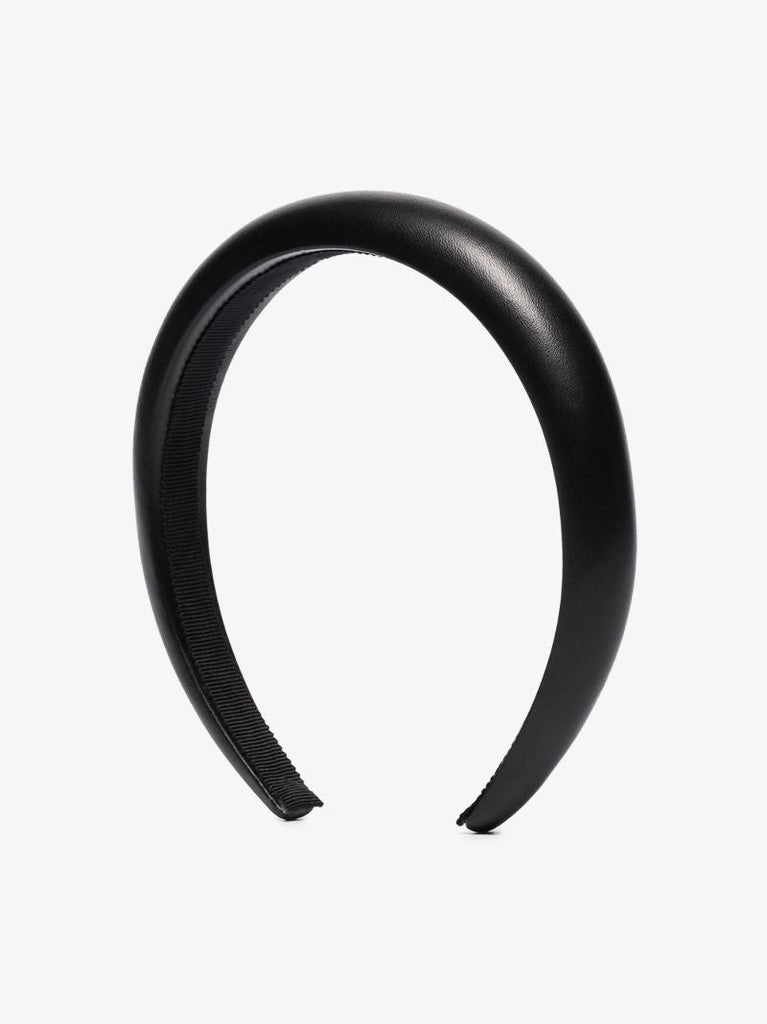 Black Marcy Faux Leather Headband