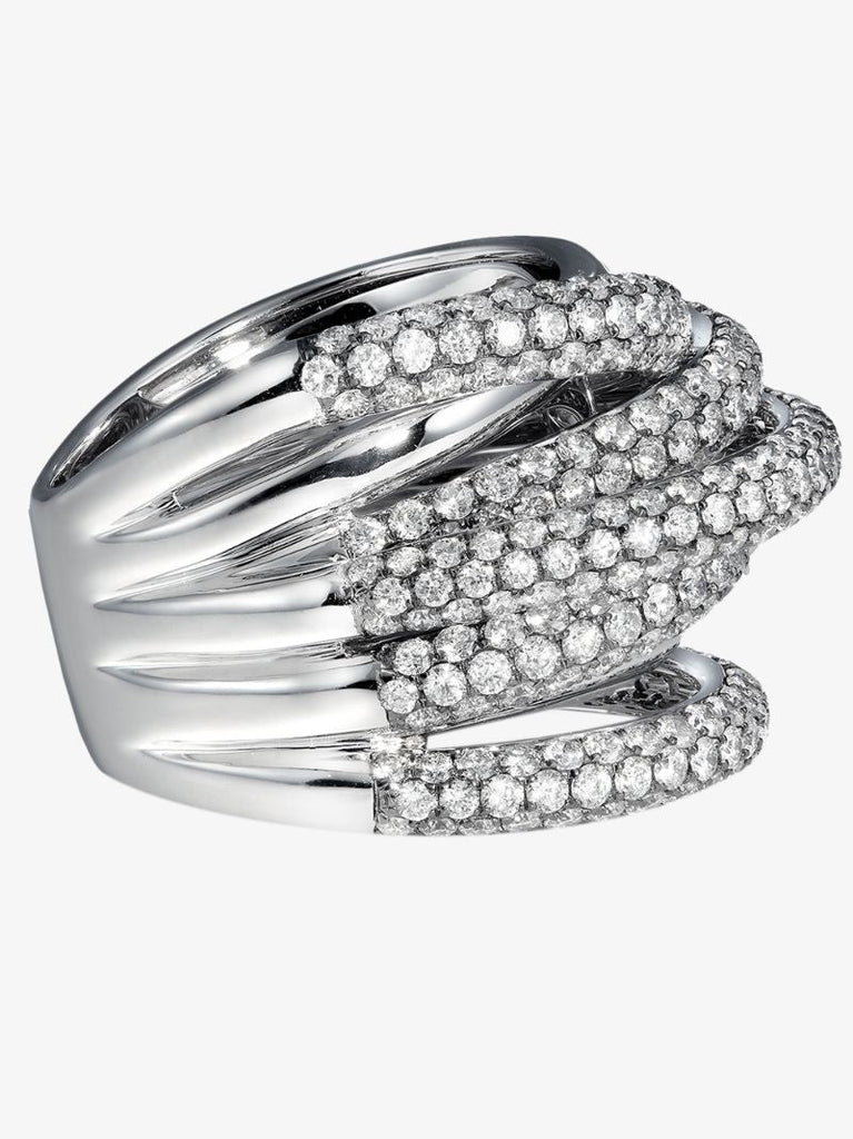 18k White Gold Orbit Diamond Ring