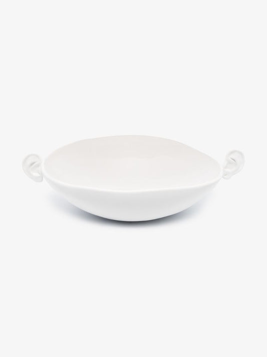 White Large White Noise Earthenware Bowl