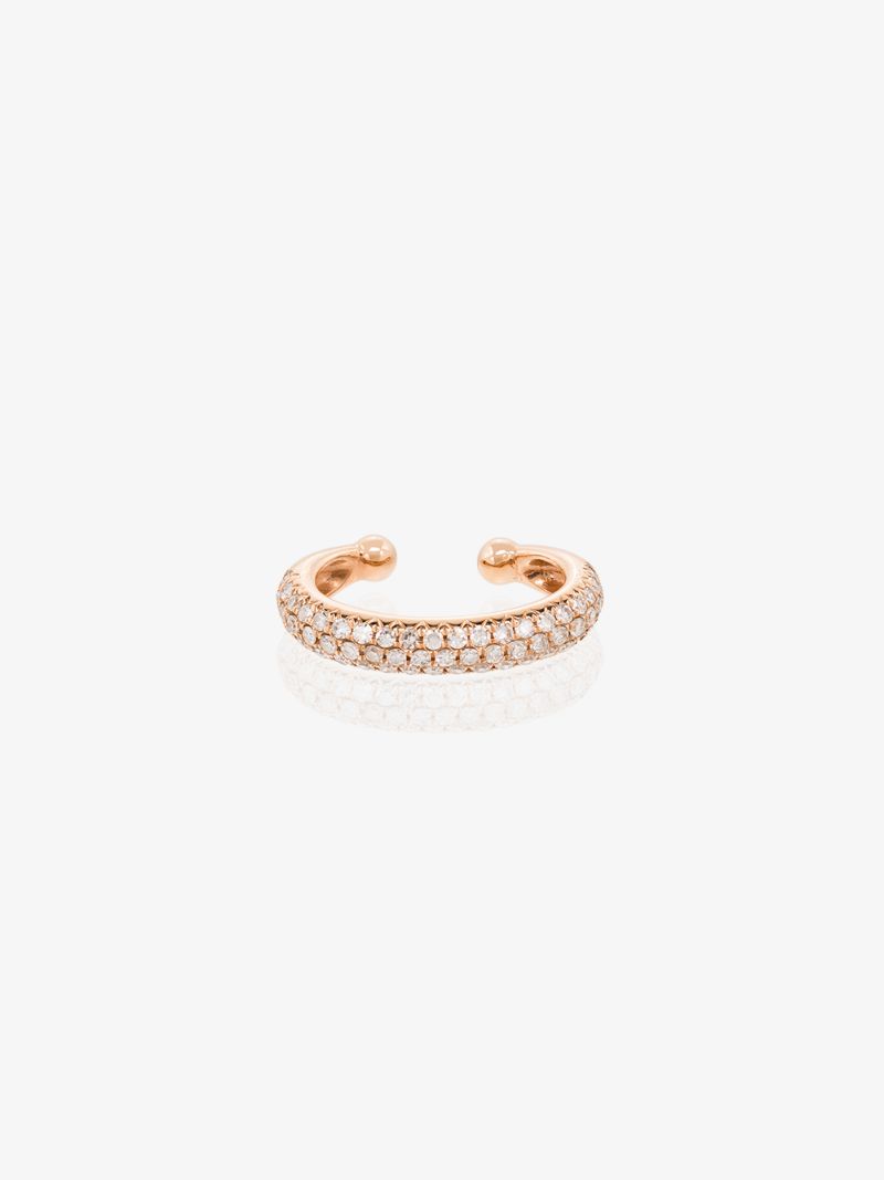 18k Rose Gold Jumbo Diamond Ear Cuff