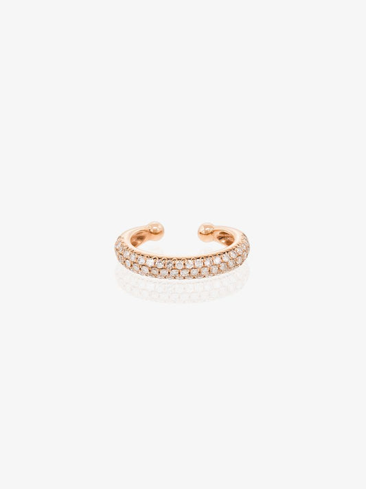 18k Rose Gold Jumbo Diamond Ear Cuff