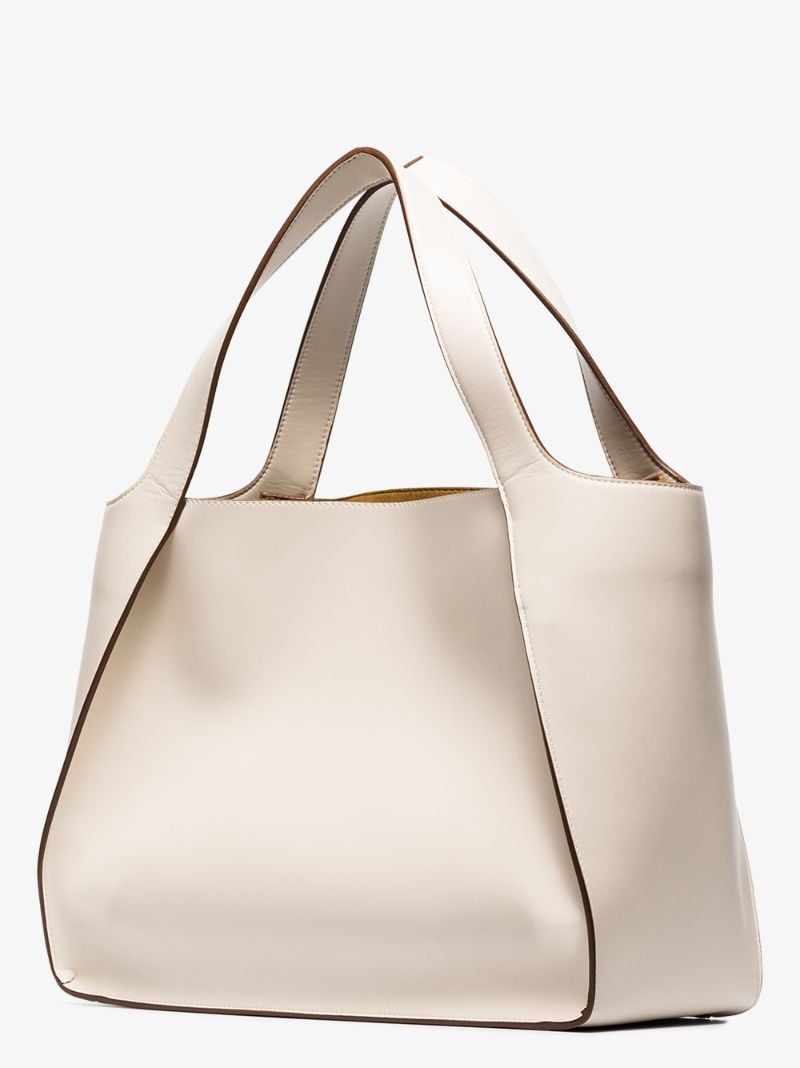 White Perforated Logo Tote Bag