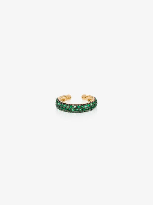 18k Yellow Gold Jumbo Emerald Ear Cuff