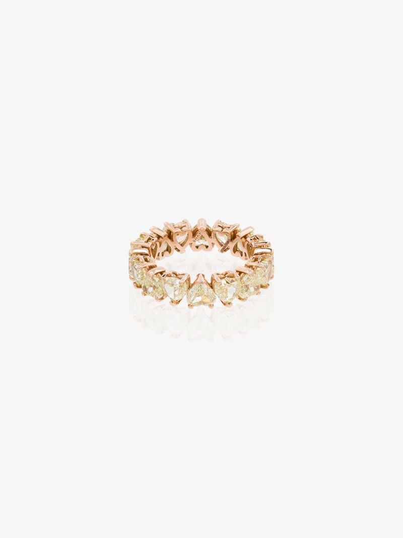 18k Rose Gold Heart Diamond Ring