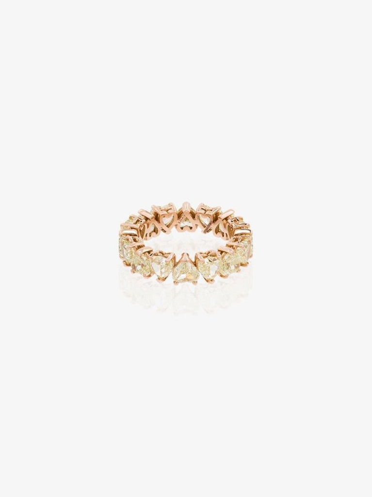 18k Rose Gold Heart Diamond Ring