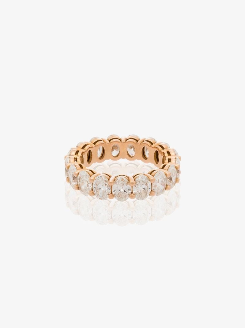 18k Rose Gold Oval Diamond Eternity Ring