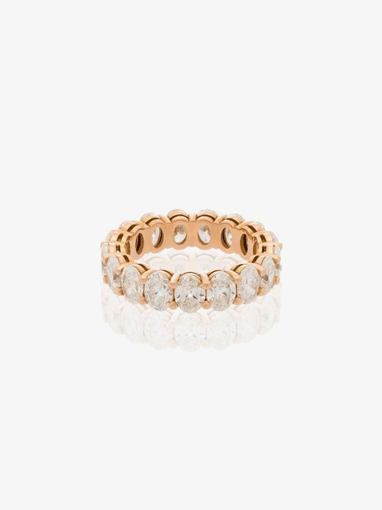 18k Rose Gold Oval Diamond Eternity Ring