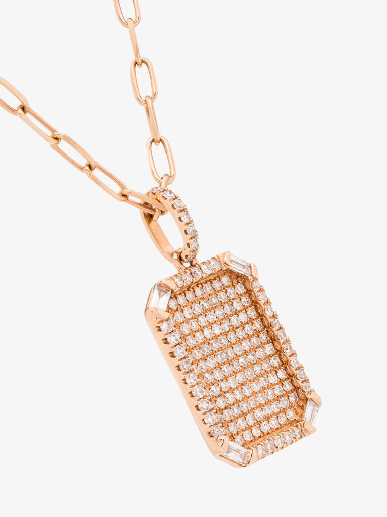 18k Rose Gold Id Diamond Necklace