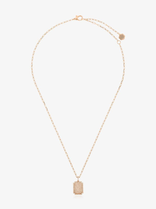 18k Rose Gold Id Diamond Necklace