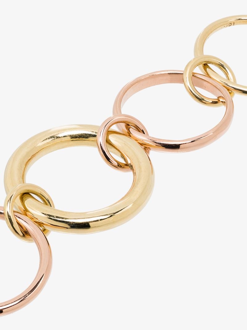 18k Yellow and Rose Gold Rain Linked Rings