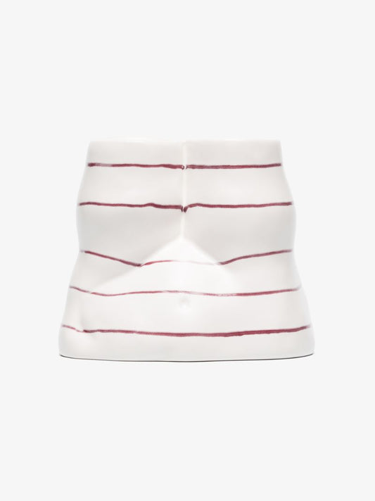 White Double L'egg Earthenware Egg Cup