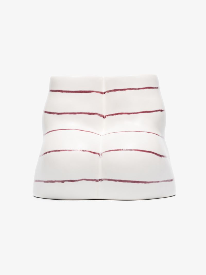 White Double L'egg Earthenware Egg Cup