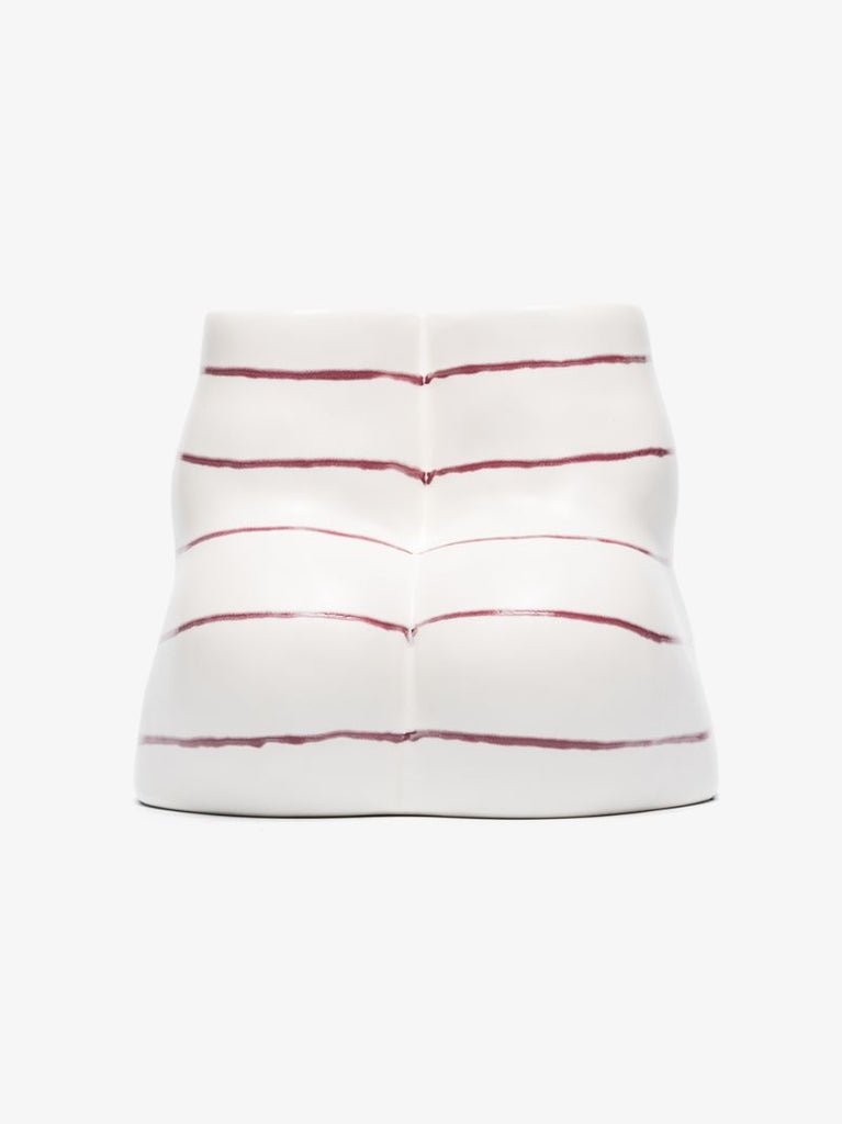 White Double L'egg Earthenware Egg Cup