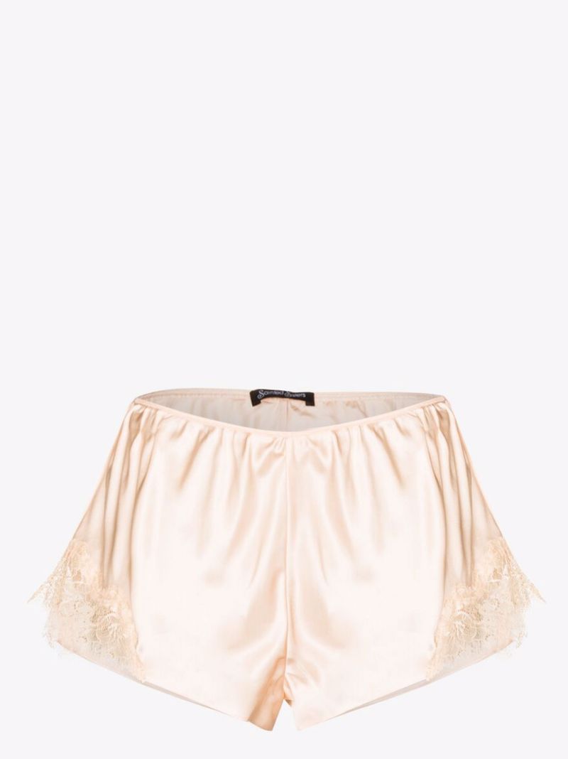Scarlett Lace Trim Silk Shorts