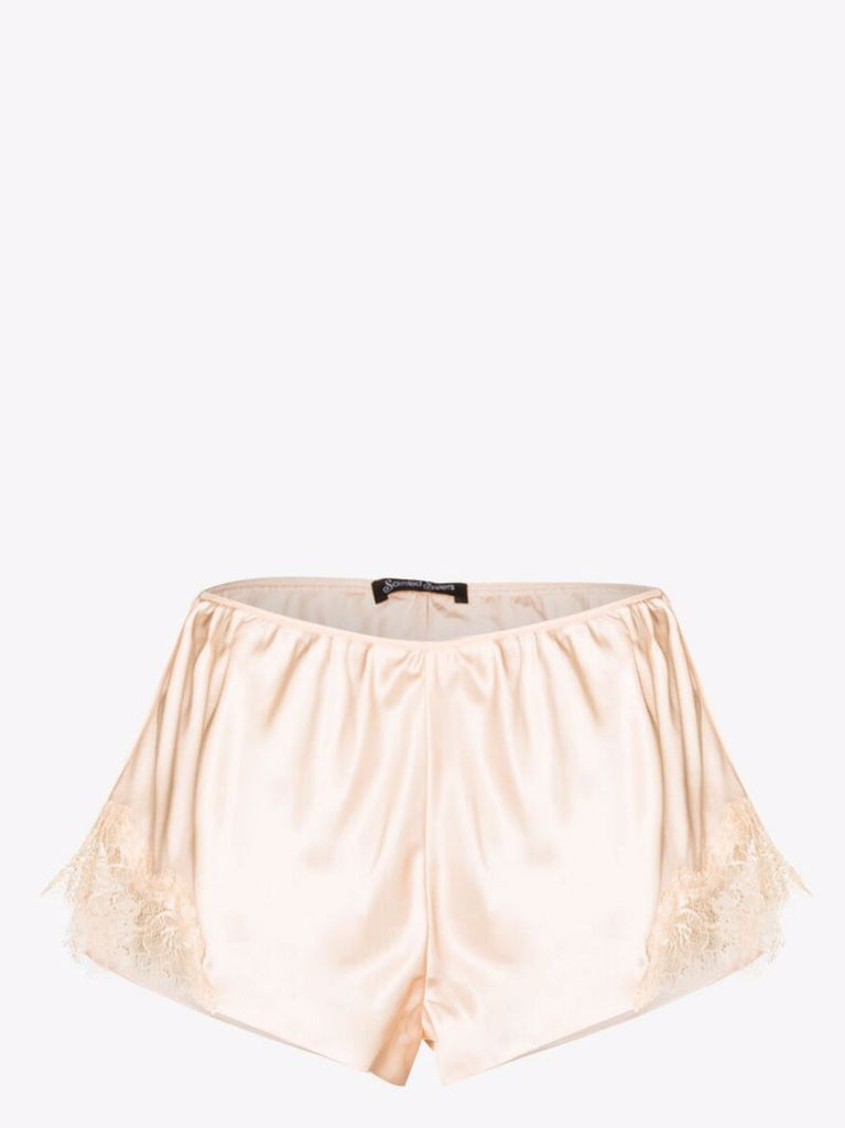 Scarlett Lace Trim Silk Shorts