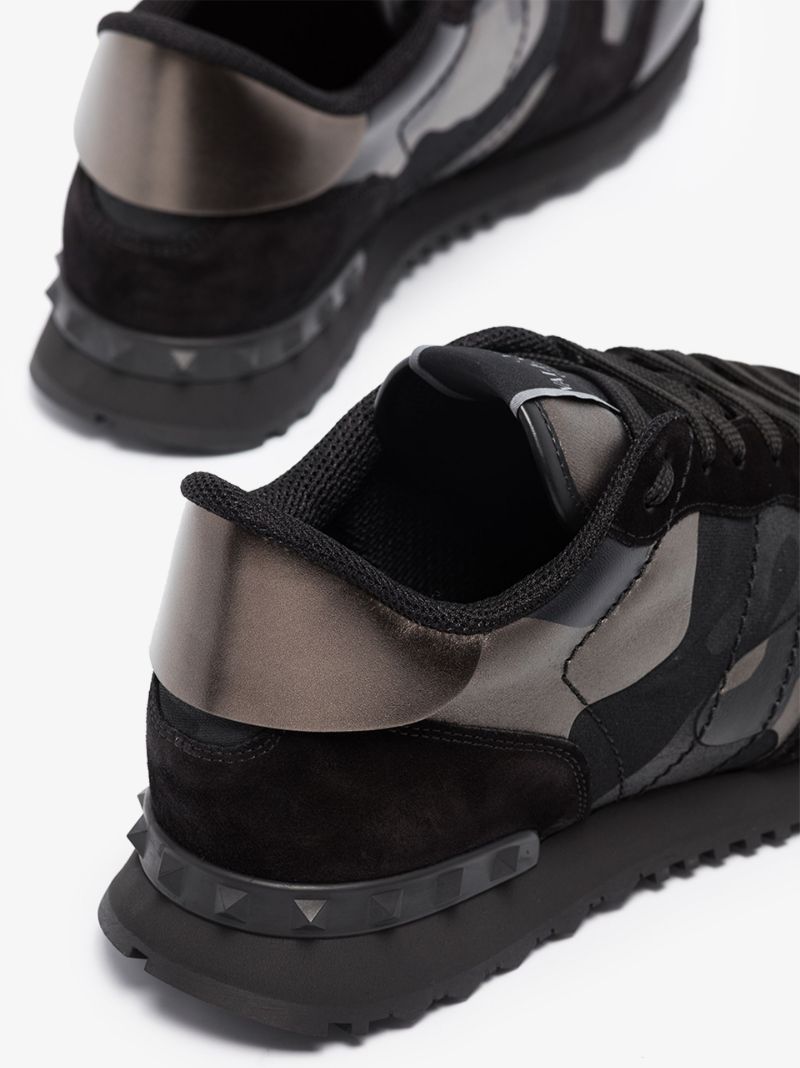 Black Rockrunner Camouflage Metallic Sneakers