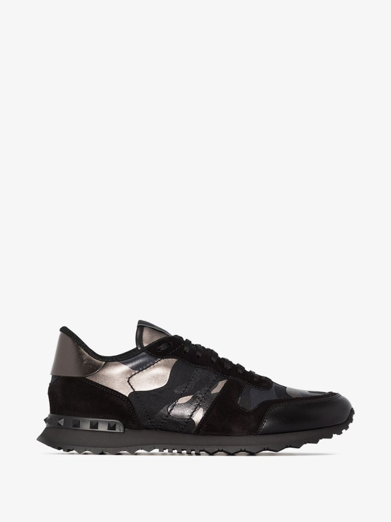 Black Rockrunner Camouflage Metallic Sneakers