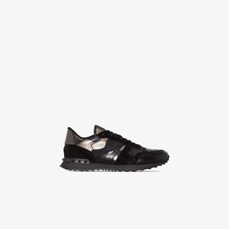 Black Rockrunner Camouflage Metallic Sneakers