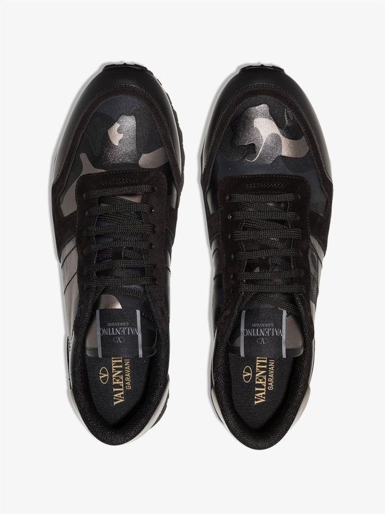Black Rockrunner Camouflage Metallic Sneakers