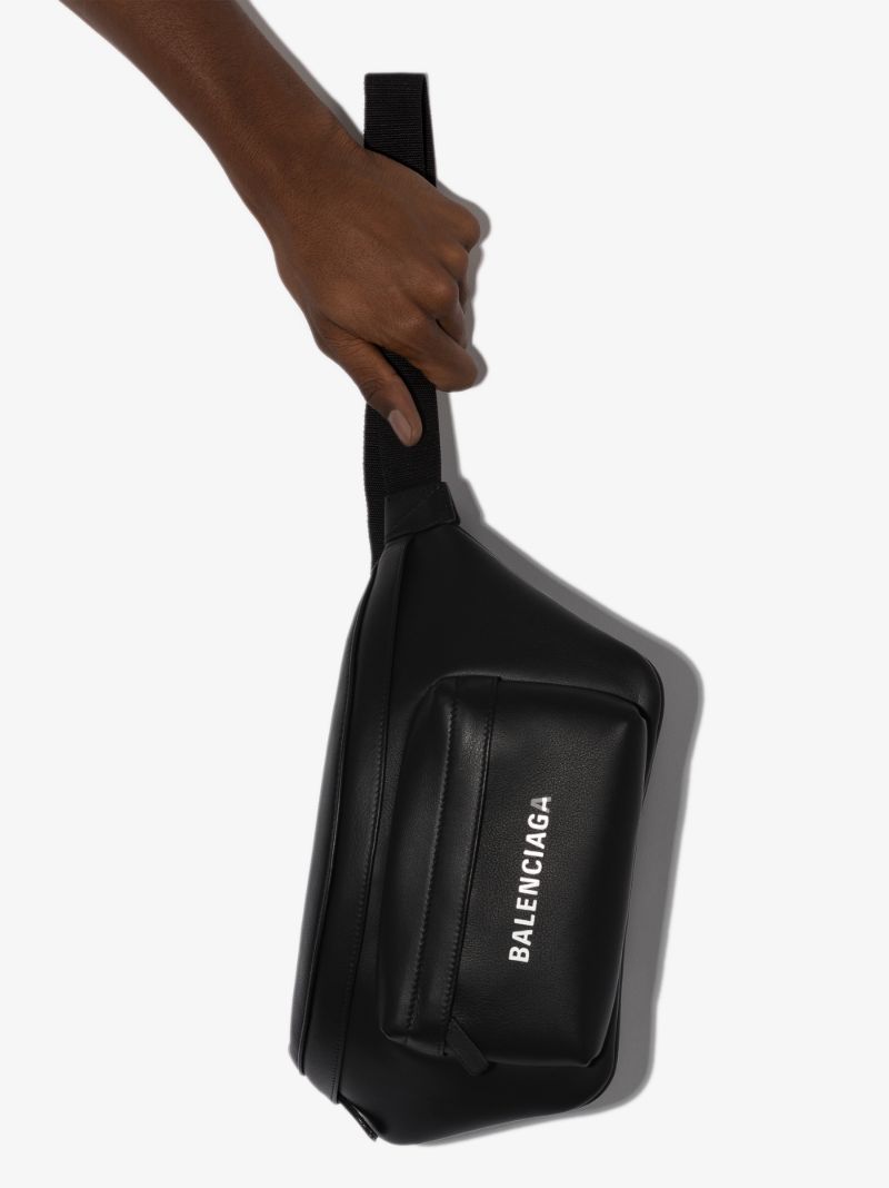 Black Everyday Leather Cross Body Bag