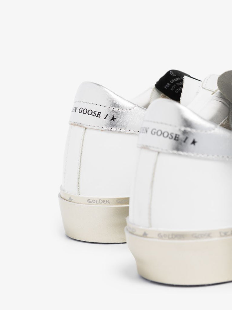 White Hi-star Metallic Leather Sneakers