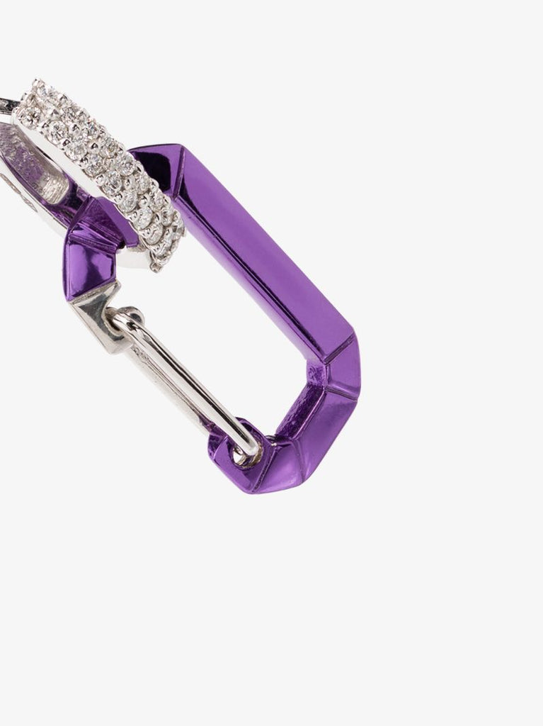 18k White Gold and Purple Chiara Small Diamond Earring