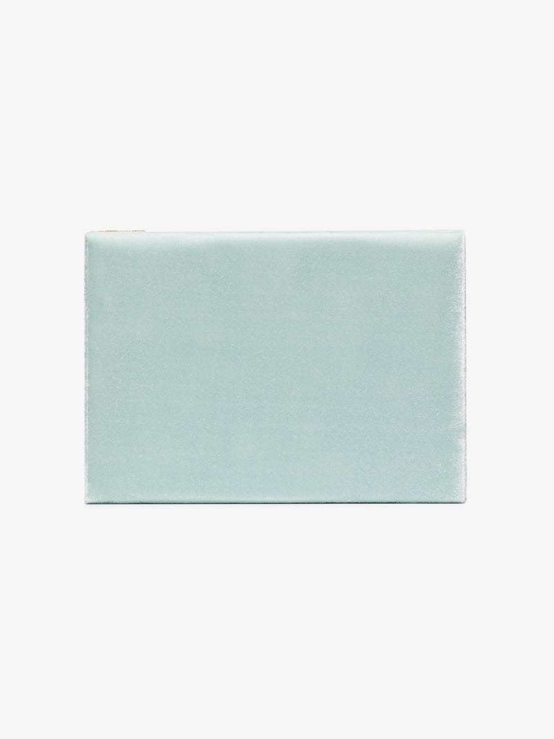 Light Blue Velvet Jewellery Box