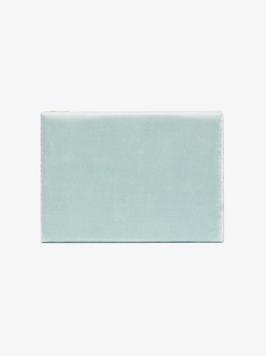 Light Blue Velvet Jewellery Box