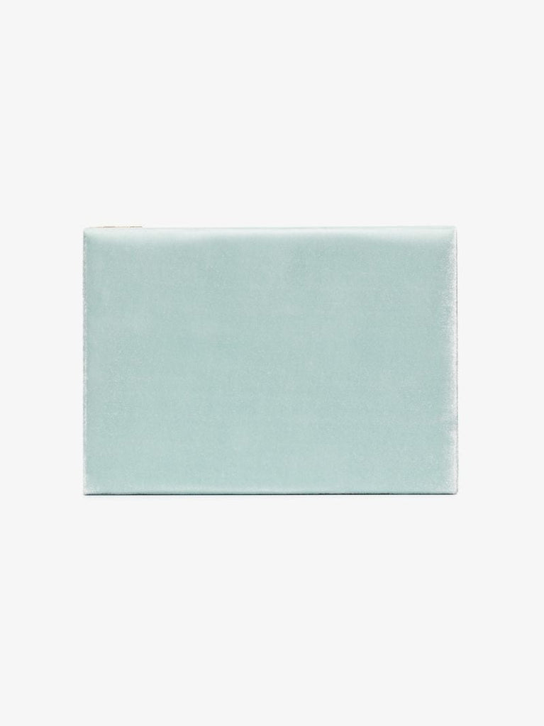 Light Blue Velvet Jewellery Box