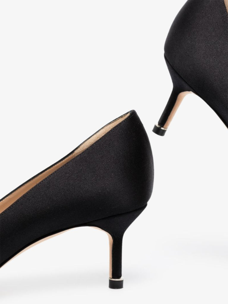 Black Hangisi 50 Satin Pumps