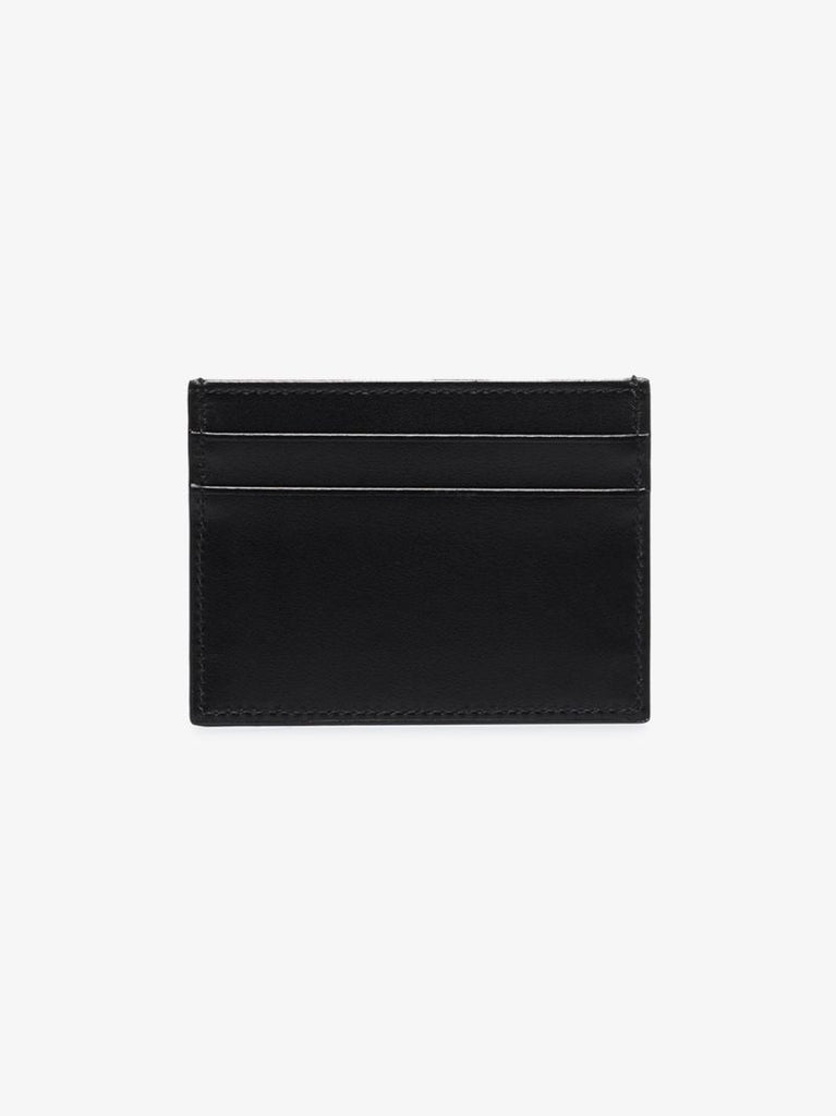 Black Logo Leather Card Holder