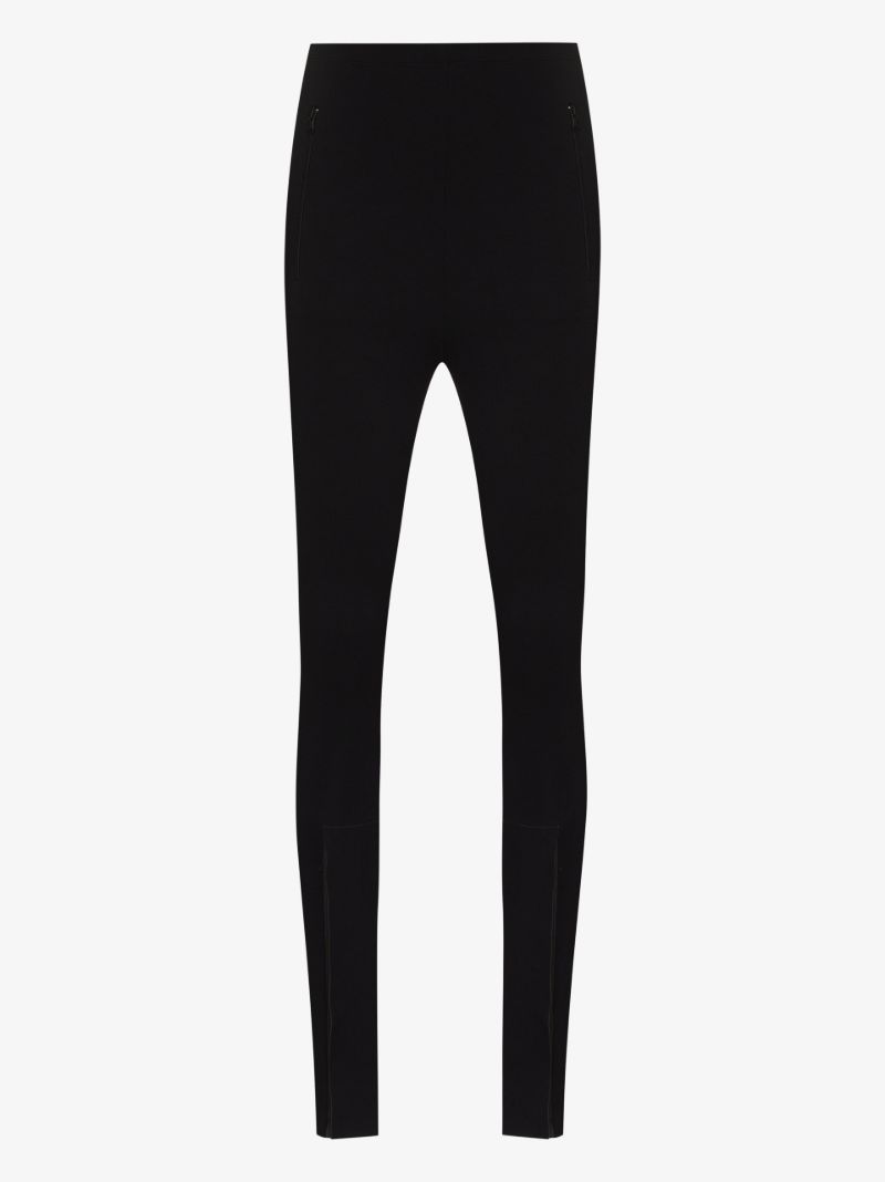 X Browns 50 Black Front Zip Leggings