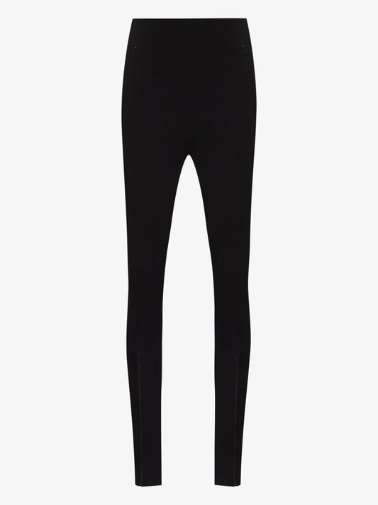 X Browns 50 Black Front Zip Leggings