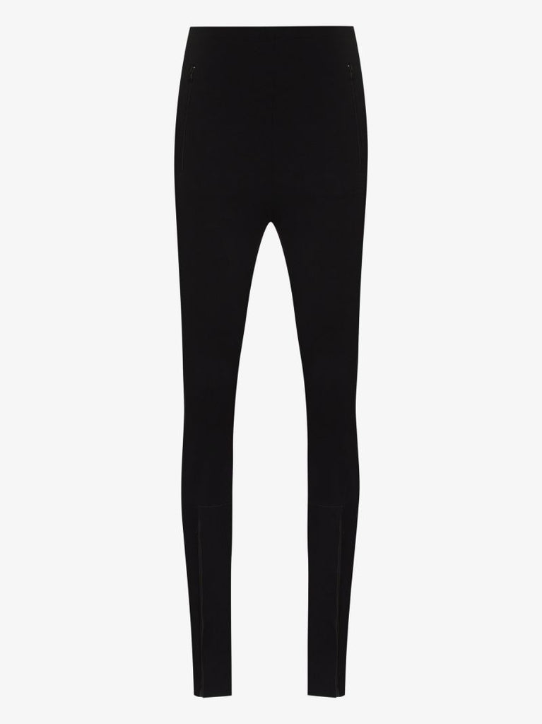 X Browns 50 Black Front Zip Leggings