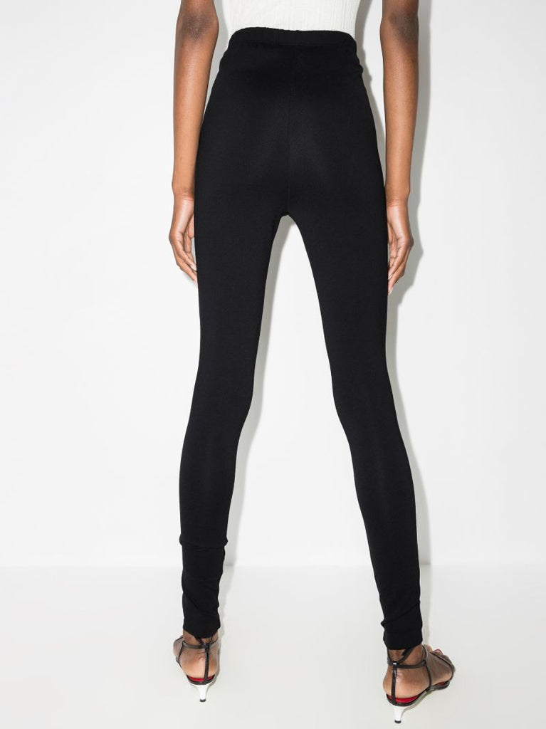 X Browns 50 Black Front Zip Leggings