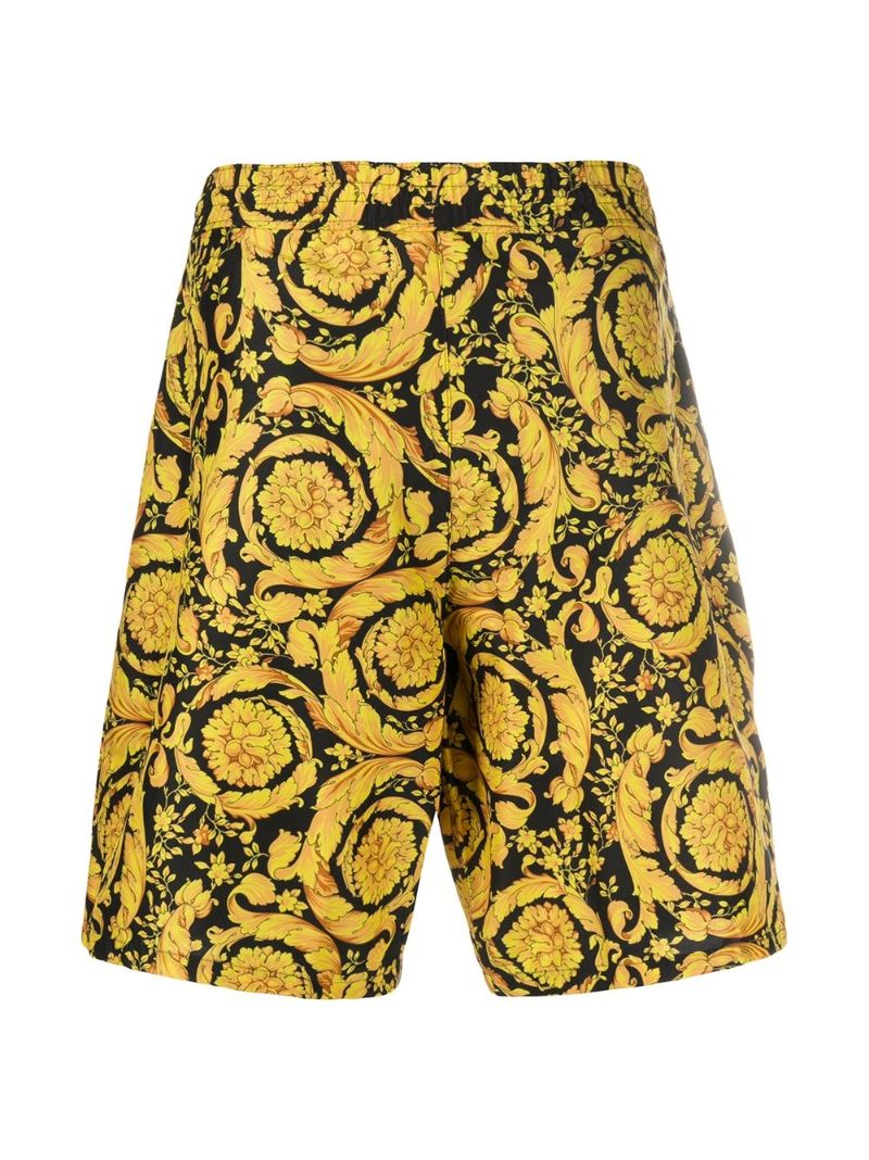 Gold-tone Barocco Print Swim Shorts