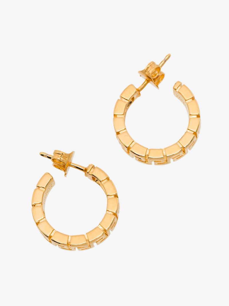 Gold-tone Greca Hoop Earrings