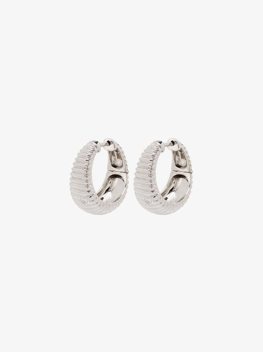 9k White Gold Berlingot Diamond Hoop Earrings