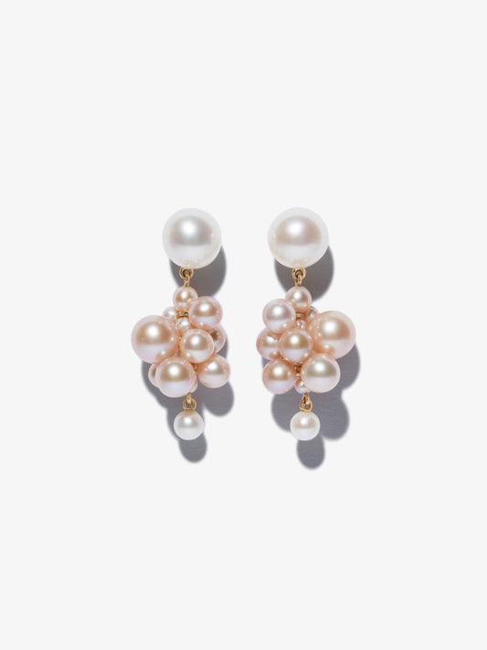 14k Yellow Gold Botticelli Pearl Earrings