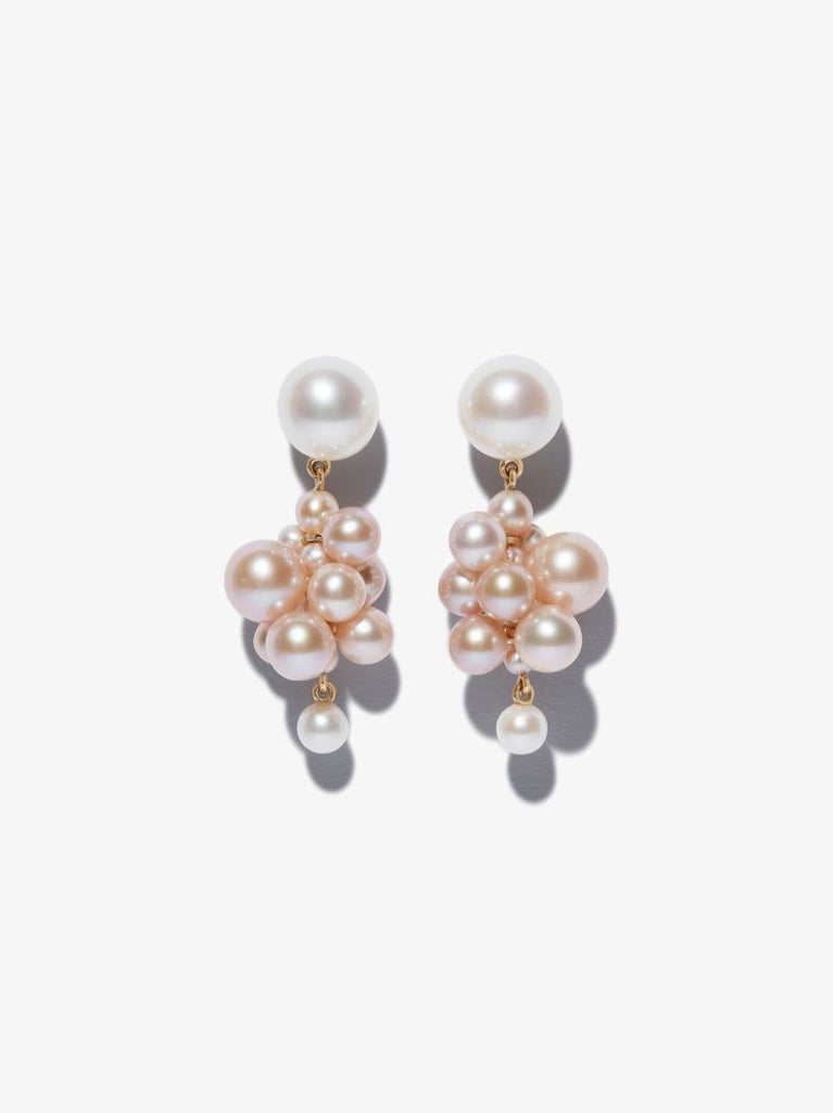 14k Yellow Gold Botticelli Pearl Earrings