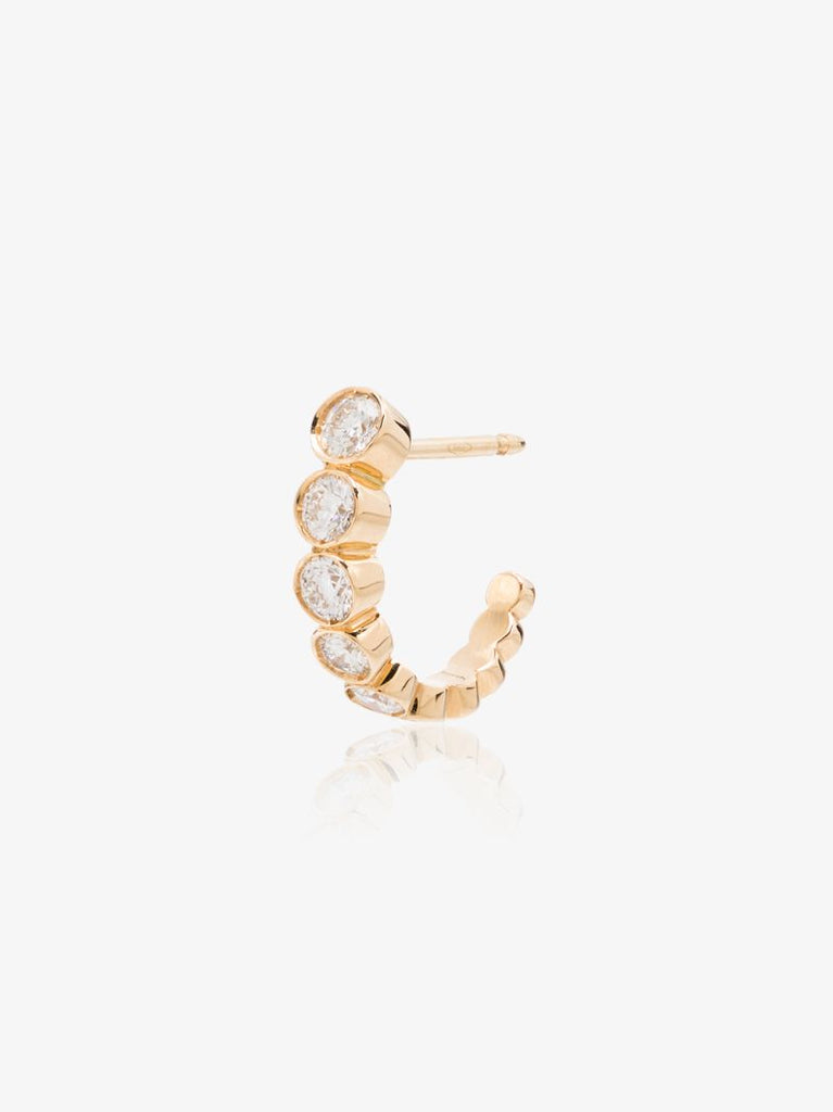 18k Yellow Gold Boucle Diamond Single Earring