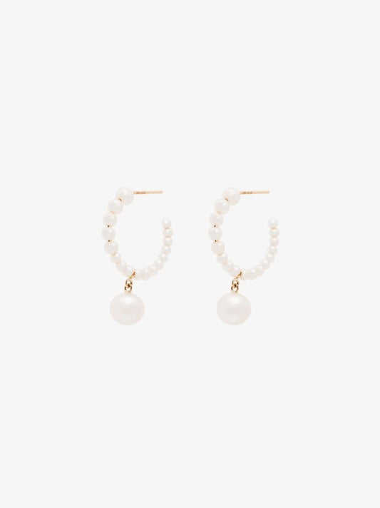 14k Yellow Gold Boucle Marco Pearl Earrings