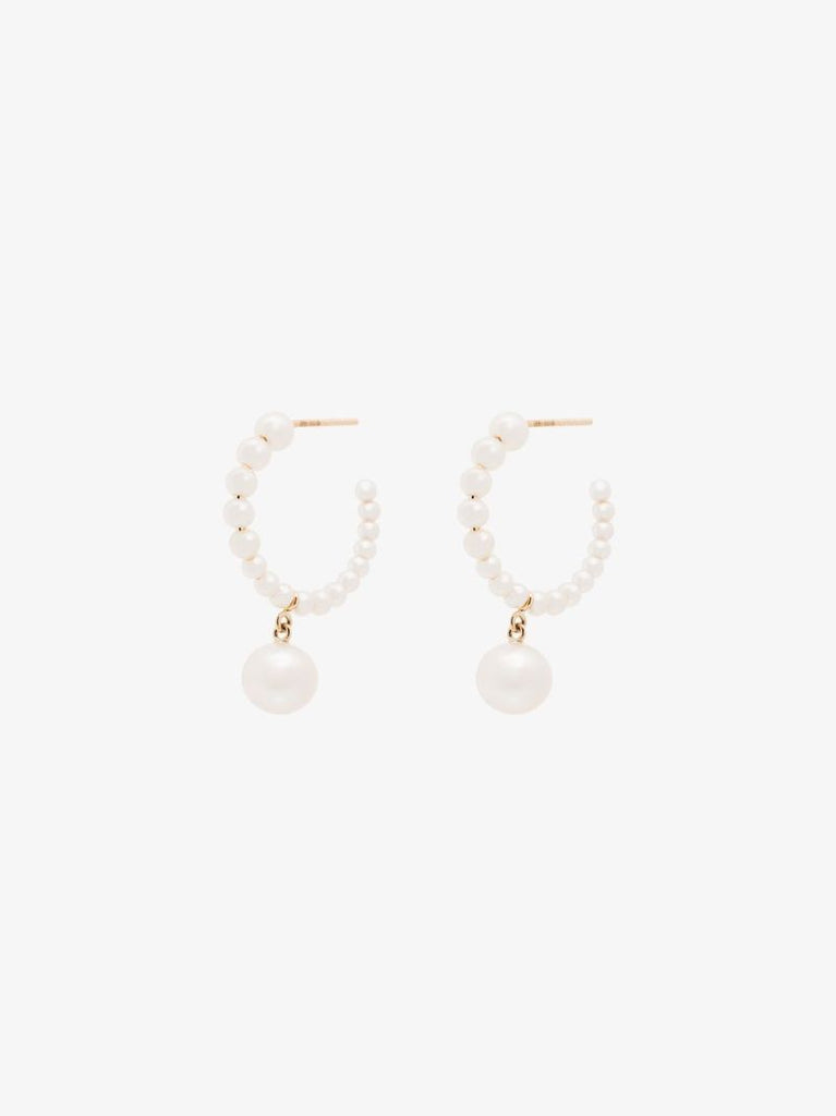 14k Yellow Gold Boucle Marco Pearl Earrings