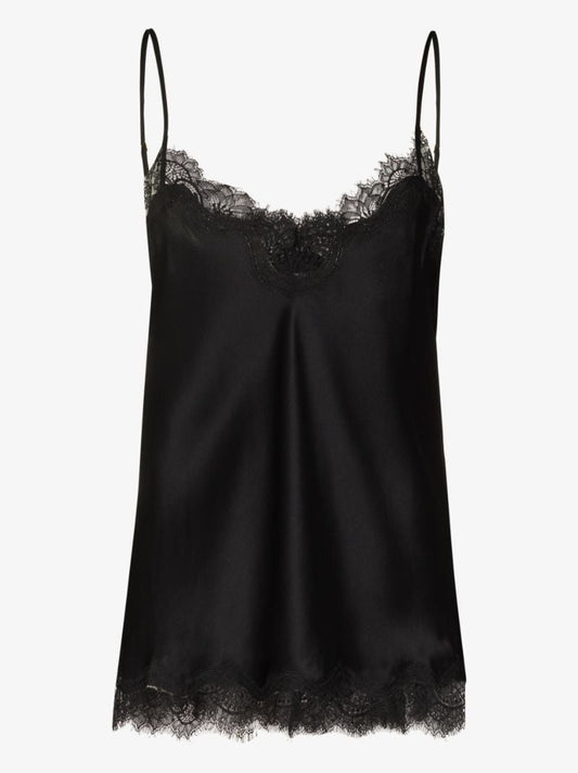 Scarlett Lace Trim Silk Camisole Top