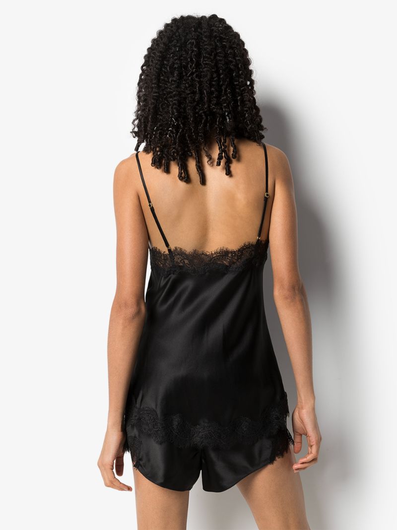 Scarlett Lace Trim Silk Camisole Top