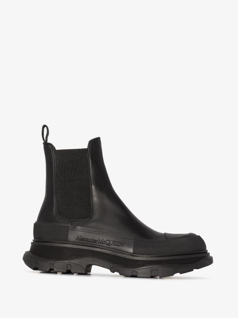Black Tread Slick Chelsea Boots