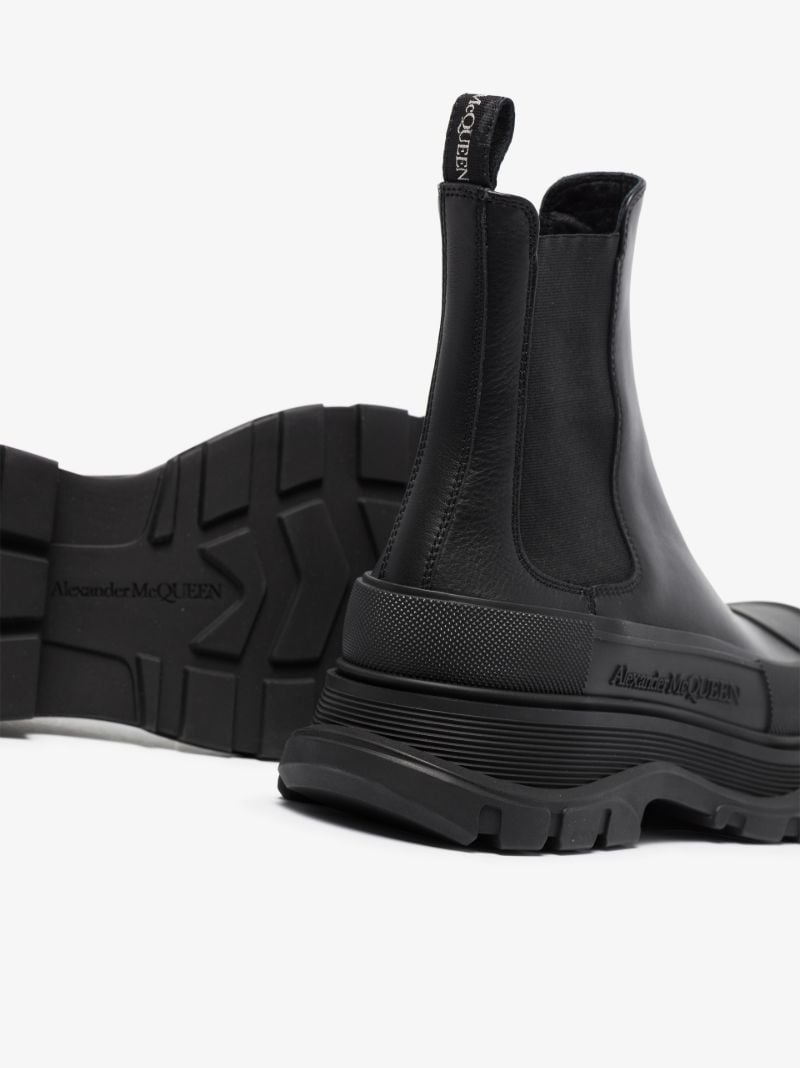 Black Tread Slick Chelsea Boots